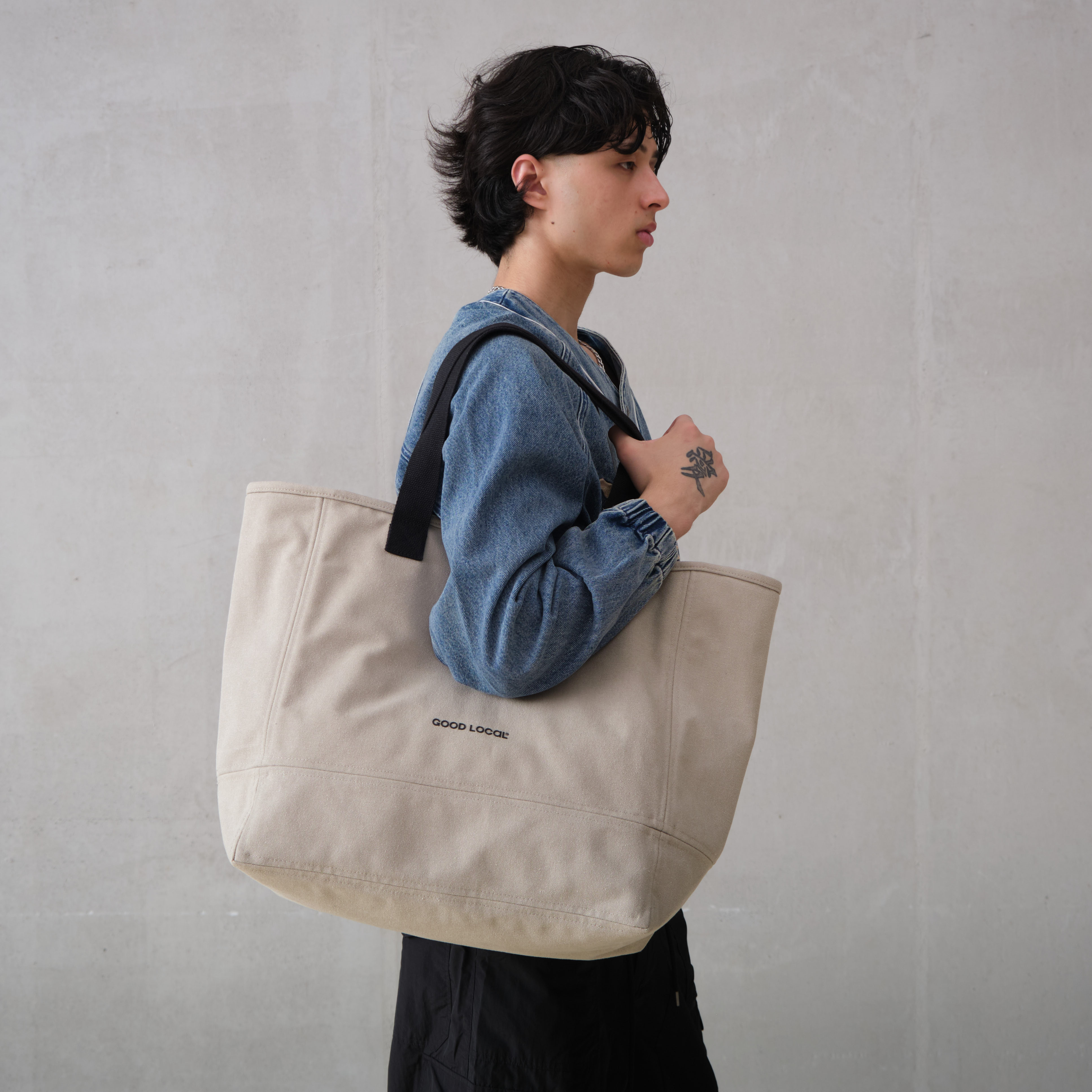 картинка Сумка Shopper Canvas Line Beige Lite от магазина Good local