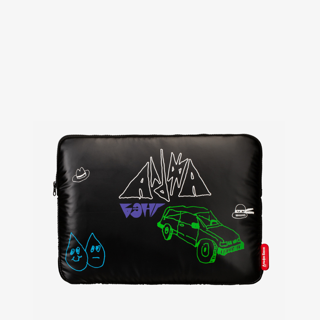 картинка Laptop Сase Puff Printed Alfa Bank от магазина Good local