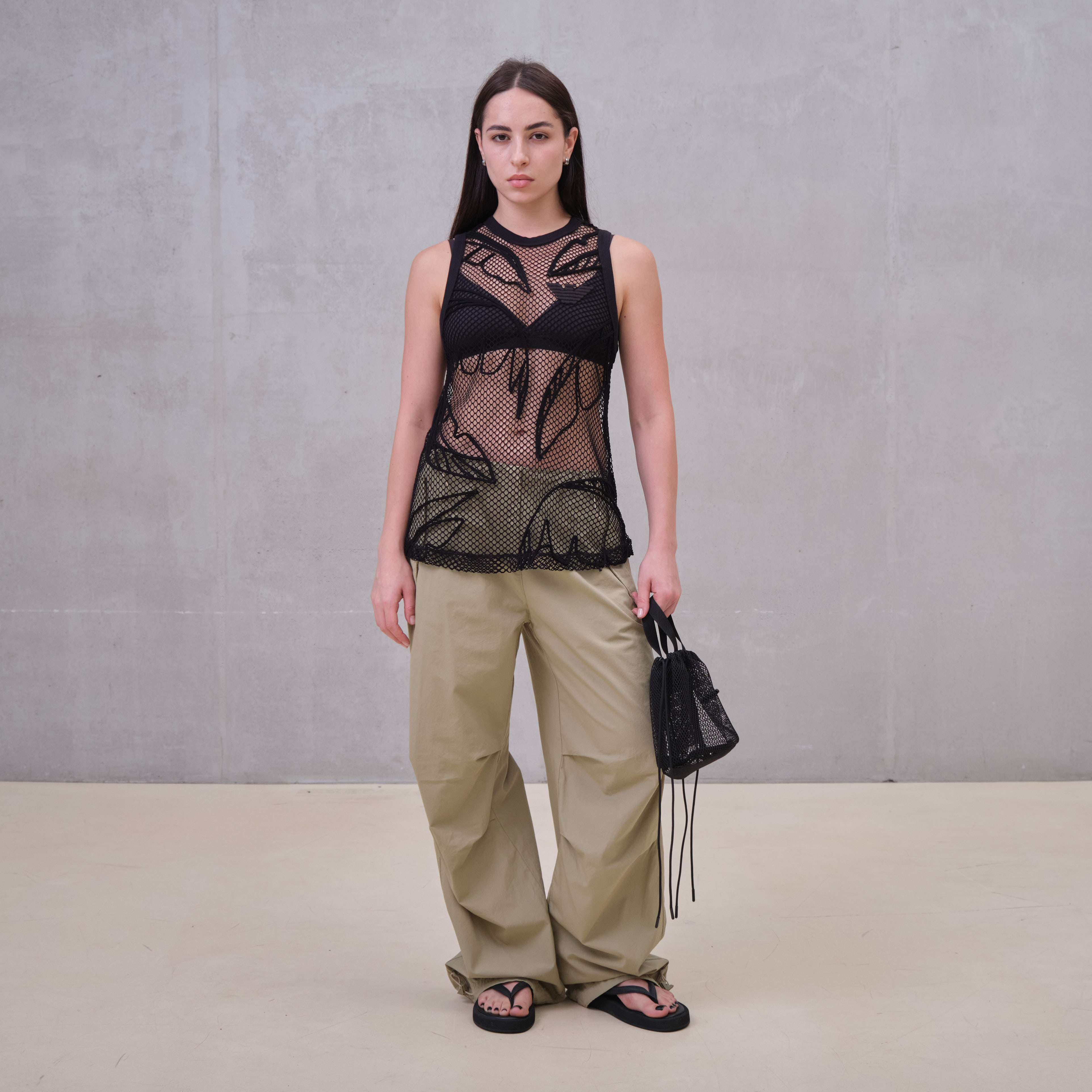 картинка Сумка Pouch Bag Mesh Line Black от магазина Good local